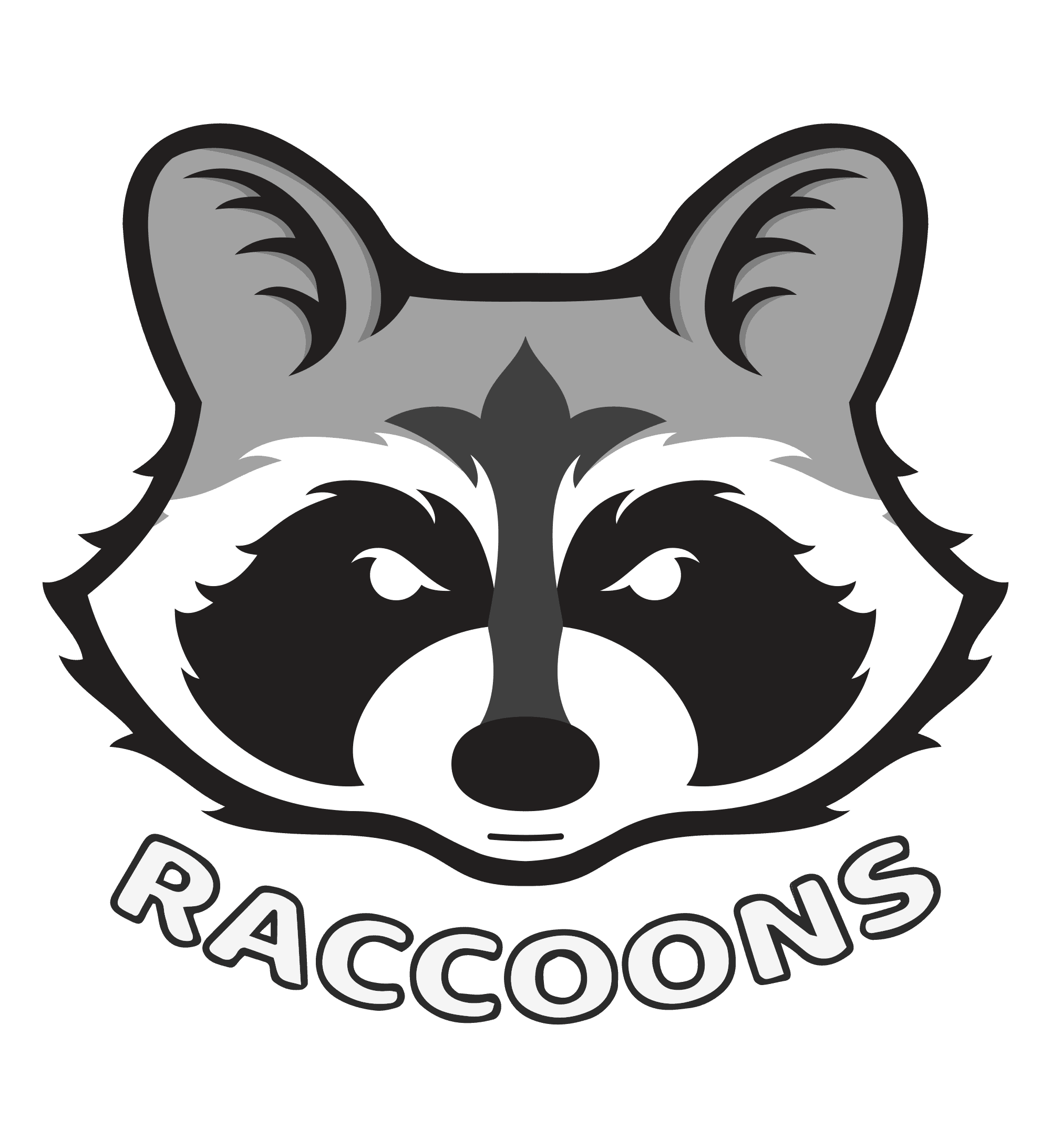 Logo Raccoons s nápisem